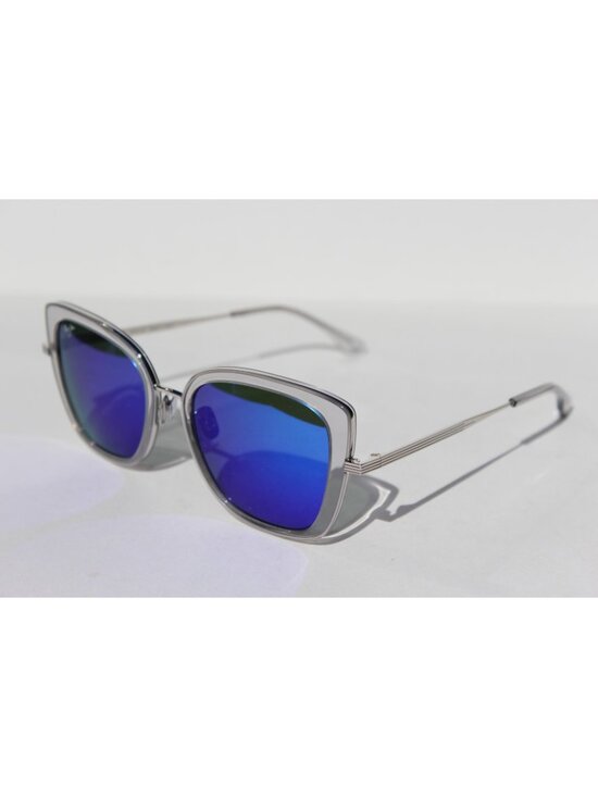 MAUI JIM Violet Lake POLARIZED Sunglasses Silver Titanium/Blue Mirror NEW Japan main image 5